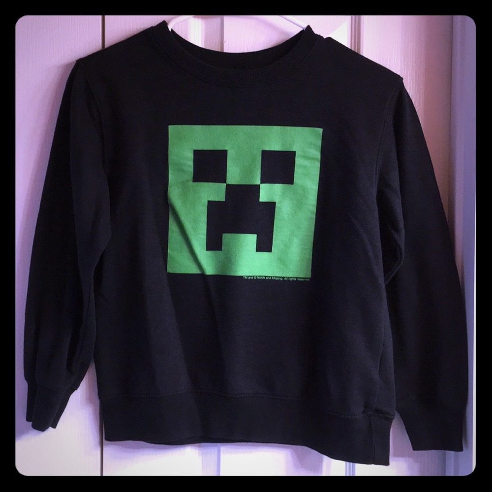 Minecraft black creepier sweater m jinx mojang